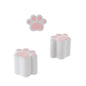 "Cat Paw" Pouf in Soft Grey Velvet - Dimensions 40x40x45cm