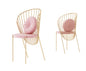 "Shell" chair. Gold metal shell-shaped chair - 50x45x96 cm