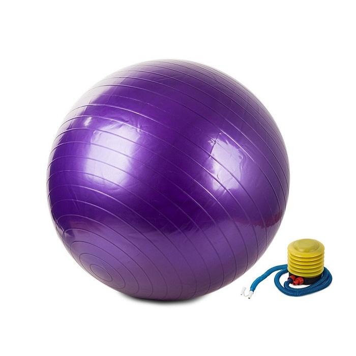 Contes palla da ginnastica da 65cm con pompa per gonfiaggio 03710 viola