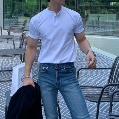 Herren-Polohemd mit Dreiknopfleiste