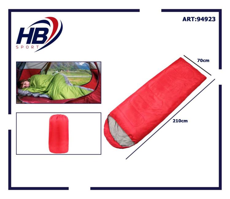 Schlafsack 10° Sommer/Winter Kapuze Camping Wasserdicht 210X70 Rot