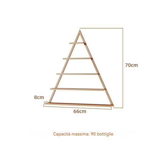 Espositore per smalti da parete in ferro battuto di forma triangolare