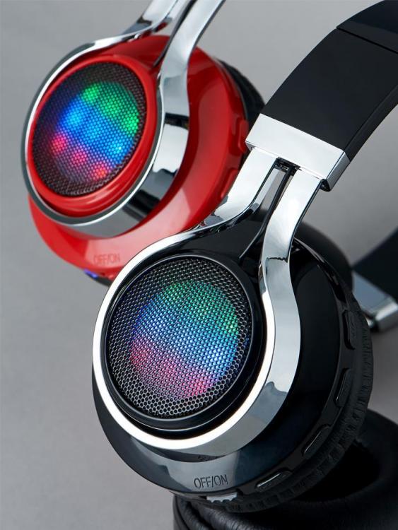 KABELLOSE BLUETOOTH STEREO-KOPFHÖRER KLAPPBAR SD RADIO FREISPRECHFUNKTION MIT LED