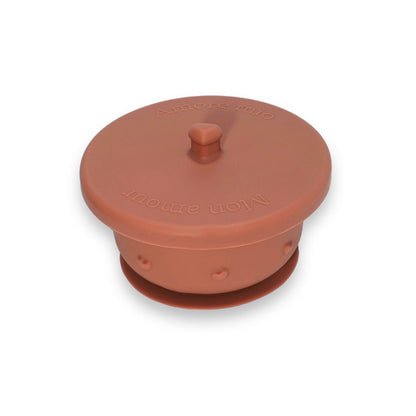 Ciotola in silicone 3D cuore con coperchio