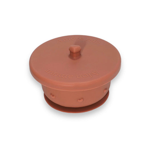 Ciotola in silicone 3D cuore con coperchio