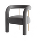 Light gray velvet curved chair