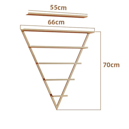 Espositore per smalti da parete in ferro battuto di forma triangolare