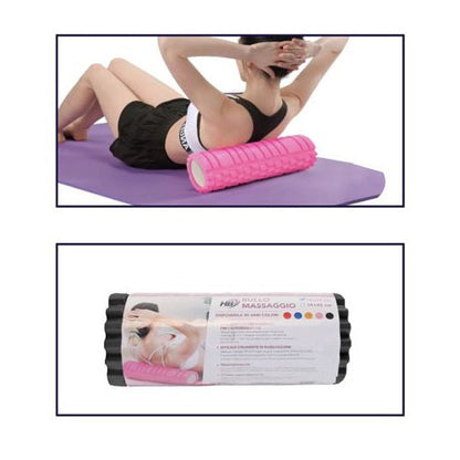 Foam Roller Massagerolle 33 x 14 cm, harte Zylinder-Massagerolle für Yoga, Pilates, N