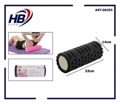 Foam Roller Massagerolle 33 x 14 cm, harte Zylinder-Massagerolle für Yoga, Pilates, N