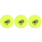 Set of 3 Yellow Tennis Balls Training Balls for Rackets Racket Sports