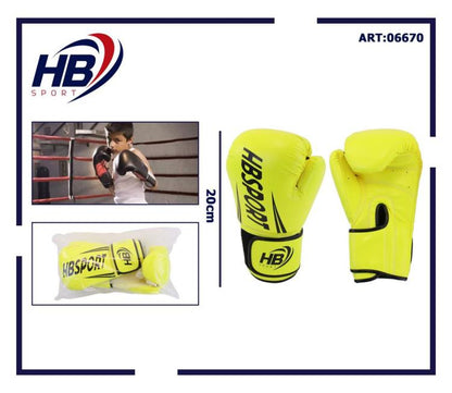 Hb Guantoni Da Boxe Coppia Guanti Pugilato Bambini Per Allenamento Sacco Gialli