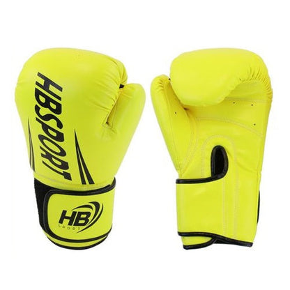 Hb Guantoni Da Boxe Coppia Guanti Pugilato Uomo Per Allenamento Con Sacco Giallo