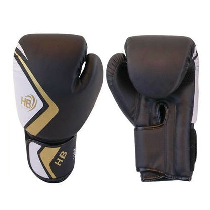 Hb Boxhandschuhe Paar Boxhandschuhe Herren Training Sandsack Wettkampf Schwarz Gold