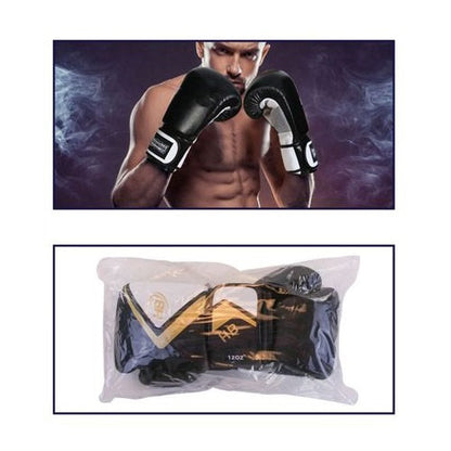 Hb Boxhandschuhe Paar Boxhandschuhe Herren Training Sandsack Wettkampf Schwarz Gold