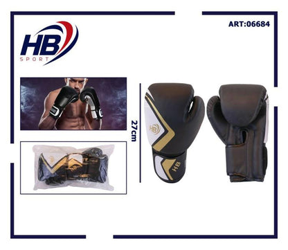 Hb Boxhandschuhe Paar Boxhandschuhe Herren Training Sandsack Wettkampf Schwarz Gold