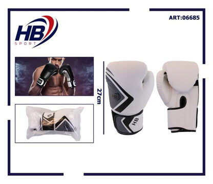 Hb Boxhandschuhe Paar Boxhandschuhe Herren Training Boxsack Wettkampf Weiß