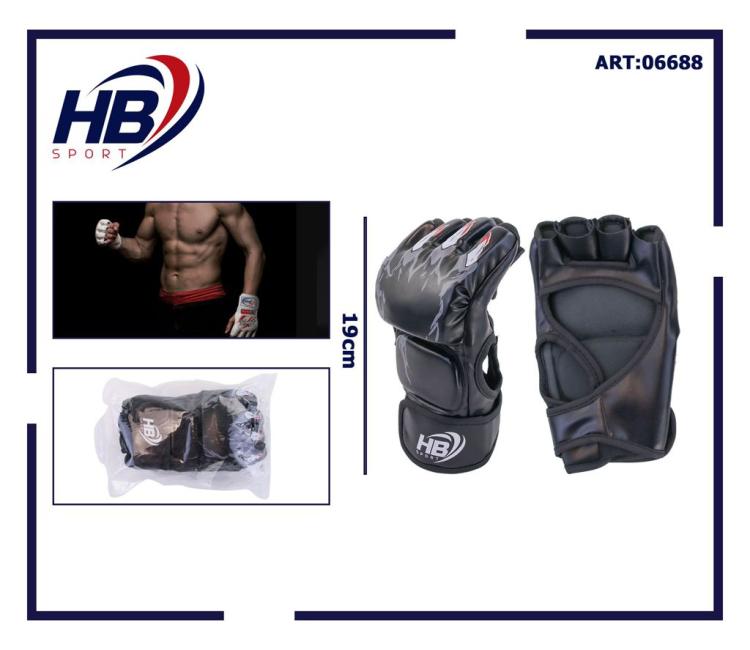 Halbfingerhandschuhe Boxhandschuhe/Trainingshandschuhe MMA Thai UFC | Schwarz