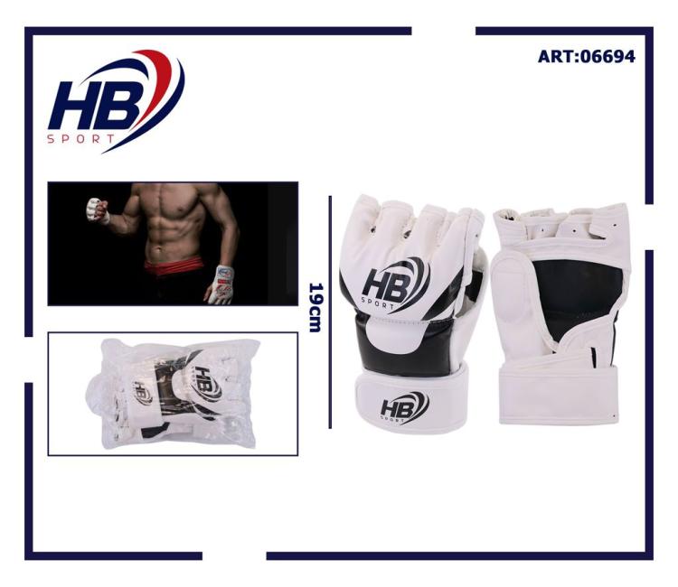Guantoni Mma Guanti A Mezzo Dito Da Combattimento/Allenamento  Thai Ufc | Bianco