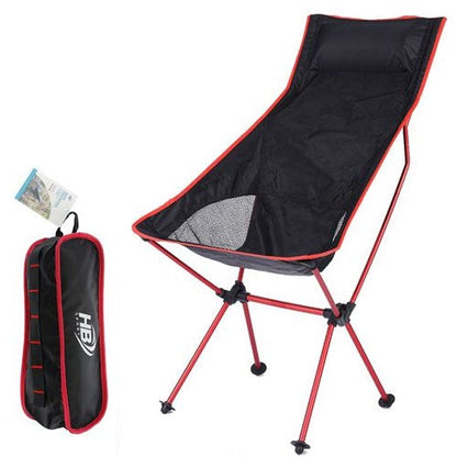 Faltbarer Campingstuhl Tragbare Tasche Strand Angeln Jagen Outdoor (Rot)
