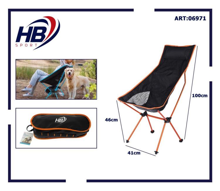 Klappstuhl Camping Tragetasche Strand Angeln Jagd Outdoor Orange
