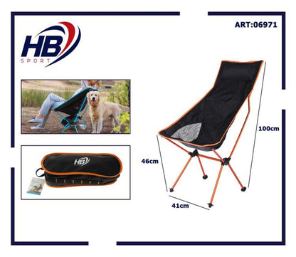 Klappstuhl Camping Tragetasche Strand Angeln Jagd Outdoor Orange