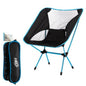 Folding Chair Camping Portable Bag Beach Fishing Hunting Outdoor Sky Blue