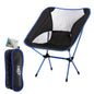 Folding Camping Chair Portable Bag Beach Fishing Hunting Outdoor Blue
