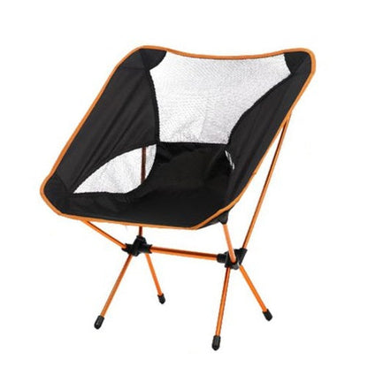 Sedia Pieghevole Campeggio Borsa Portatile Spiaggia Pesca Caccia Esterno Arancio