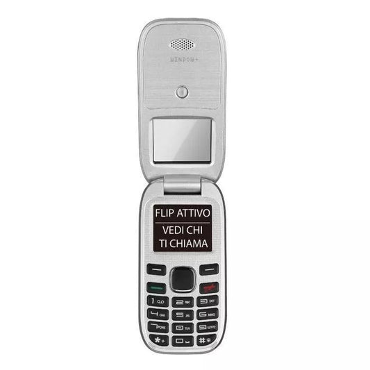 BRONDI CELLULARE WINDOW+ 4.5 A COLORI/FLIP DUAL SIM APERTURA A CONCHIGLIA - BLU