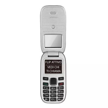 BRONDI CELLULARE WINDOW+ 4.5 COLORI/FLIP DUAL SIM APERTURA A CONCHIGLIA - ROSSO