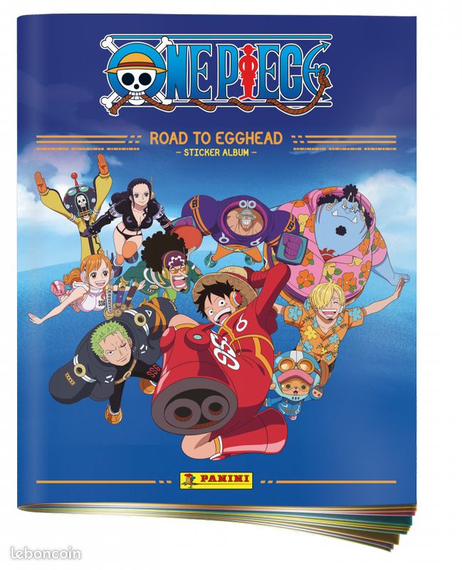 Panini One Piece Road Egghead Starter Set Album + 5 Bustine Stickers Figurine