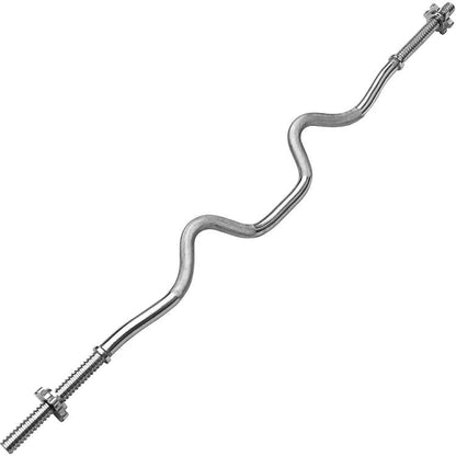 BILANCIERE ANGOLATO CURL SUPER EZ 120CM BARRA CURVA ACCIAI PALESTRA BODYBUILDING