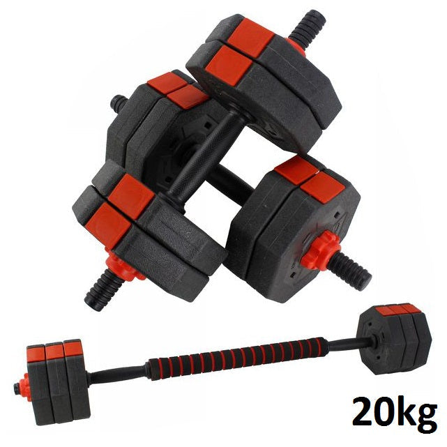 Kit Manubri Bilanciere Dumbbell Set Pesi Regolabili Componibili Da Palestra 20Kg
