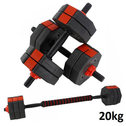 Kit Manubri Bilanciere Dumbbell Set Pesi Regolabili Componibili Da Palestra 20Kg