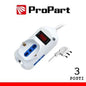 Multipresa 3pos bipasso + bipasso/schuko spina10A + inter.