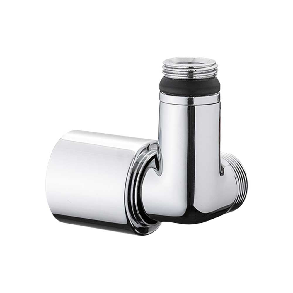 Valvola ad angolo DX termostatica attacco rame, multistrato e PE-X Dafne cromo 1/2" - 24x1,5 — ICMA