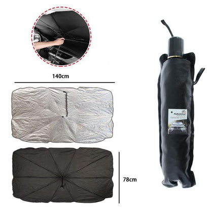 Car Windshield Sunshade Umbrella Portable Foldable 140x78cm