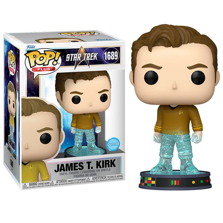 Funko Pop! Star Trek Transporter – (1689) James T. Kirk Figur Glitzer 9cm