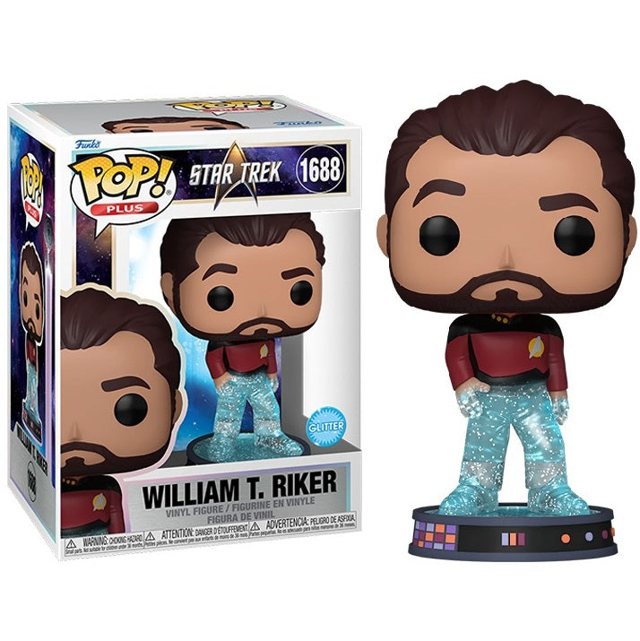 Funko Pop! Plus Star Trek Transporter – (1688) William T. Riker Figur Glitzer