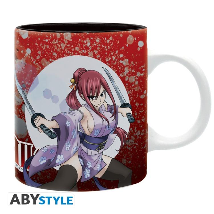 Abystyle - Tasse FAIRY TAIL (Erza und Jellal) Logo Becher Keramik 320ml