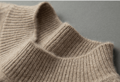 Rundhals-Pullover mit Zopfmuster aus Kaschmir - Old Money®