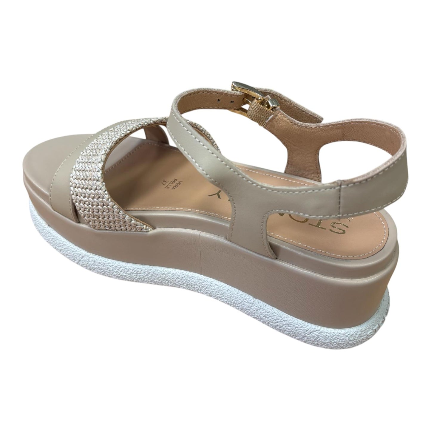 Stonefly sandalo da donna con zeppa Arianna 4 223737 ELN sesame brown