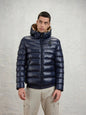 Blauer piumino corto da uomo con cappuccio Adams 26WBLUC02054-005958 888 blu