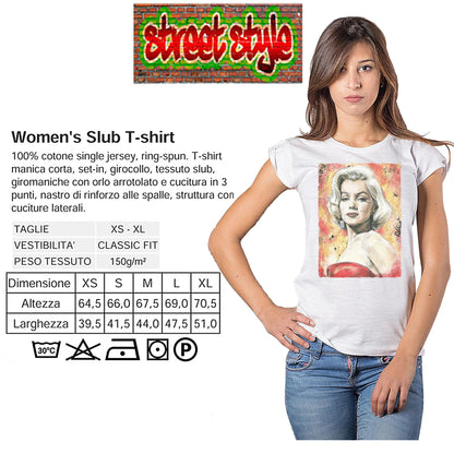 Marilyn Monroe T-Shirt Donna | Urban Slub Cotone Bio