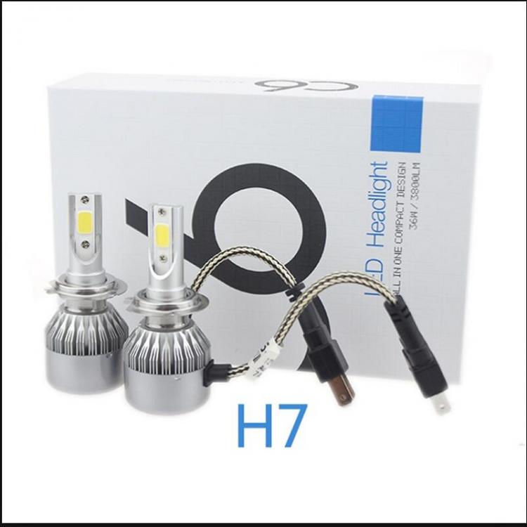 LED-LAMPENPAAR FÜR AUTO H7 MOTORRAD SCHEINWERFER KIT GLÜHBIRNEN 36W WEISSES LICHT 6000K SCHEINWERFER