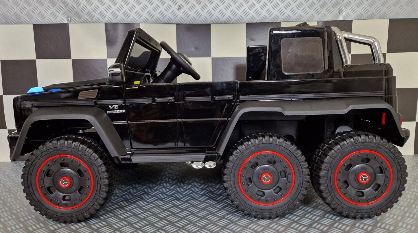 Kinder-Elektroauto Mercedes G63 AMG 6×6 12 V – Schwarz Metallic