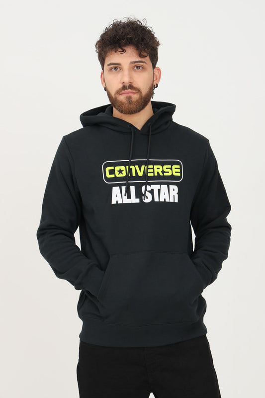 Converse felpa con cappuccio da uomo Sweatshirt All Star 10023305-001 nero