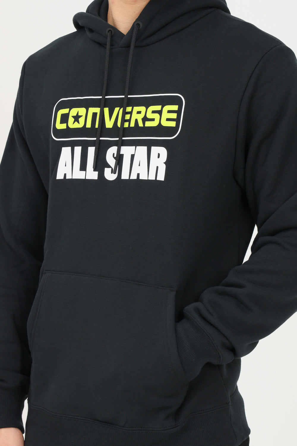 Converse felpa con cappuccio da uomo Sweatshirt All Star 10023305-001 nero