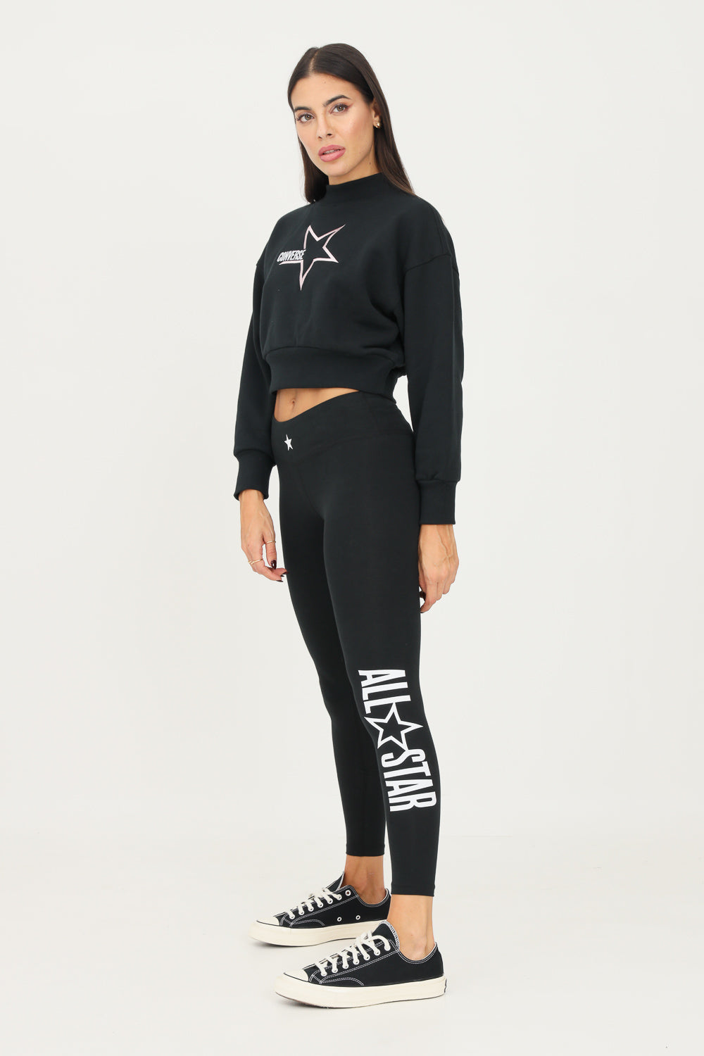 Converse pantalone sportivo da donna Leggings All Star 10023331-A01 nero