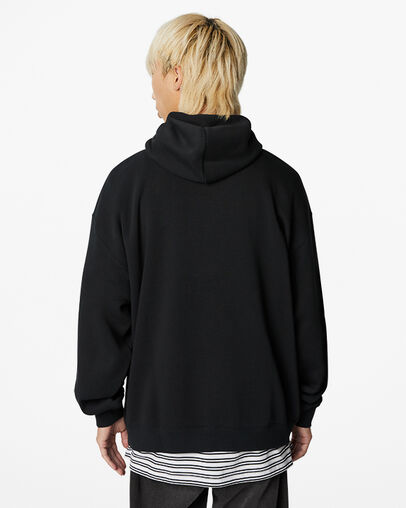 Converse felpa con cappuccio da adulti  Go-To Star Chevron Loose Fit 10024915-A01 001 nero